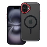 COLOR EDGE MAG COVER case compatible with MagSafe for IPHONE 16 Plus black red