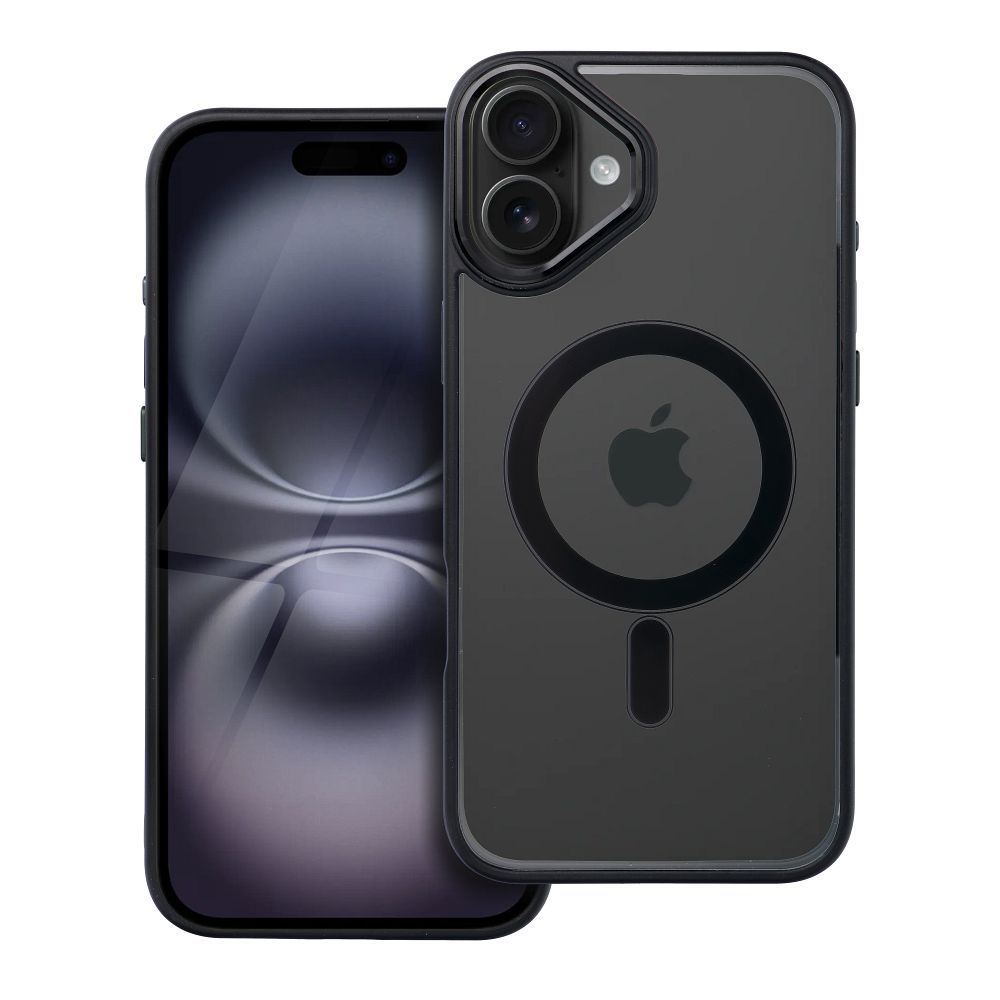 COLOR EDGE MAG COVER case compatible with MagSafe for IPHONE 16 Plus black