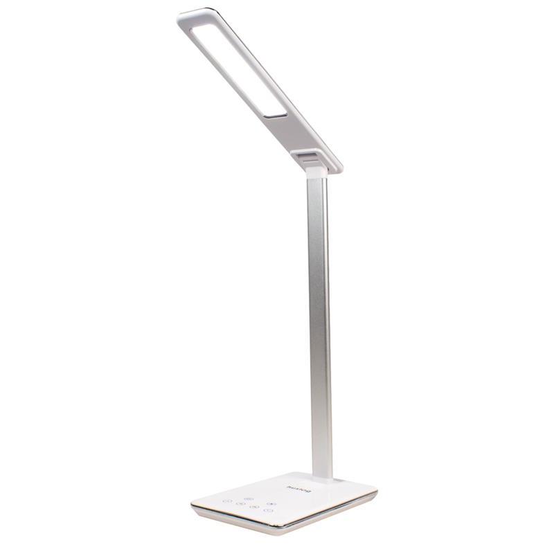 Stolní LED lampička Huslog OW-390202 s bezdrátovou nabíječkou, bílá 