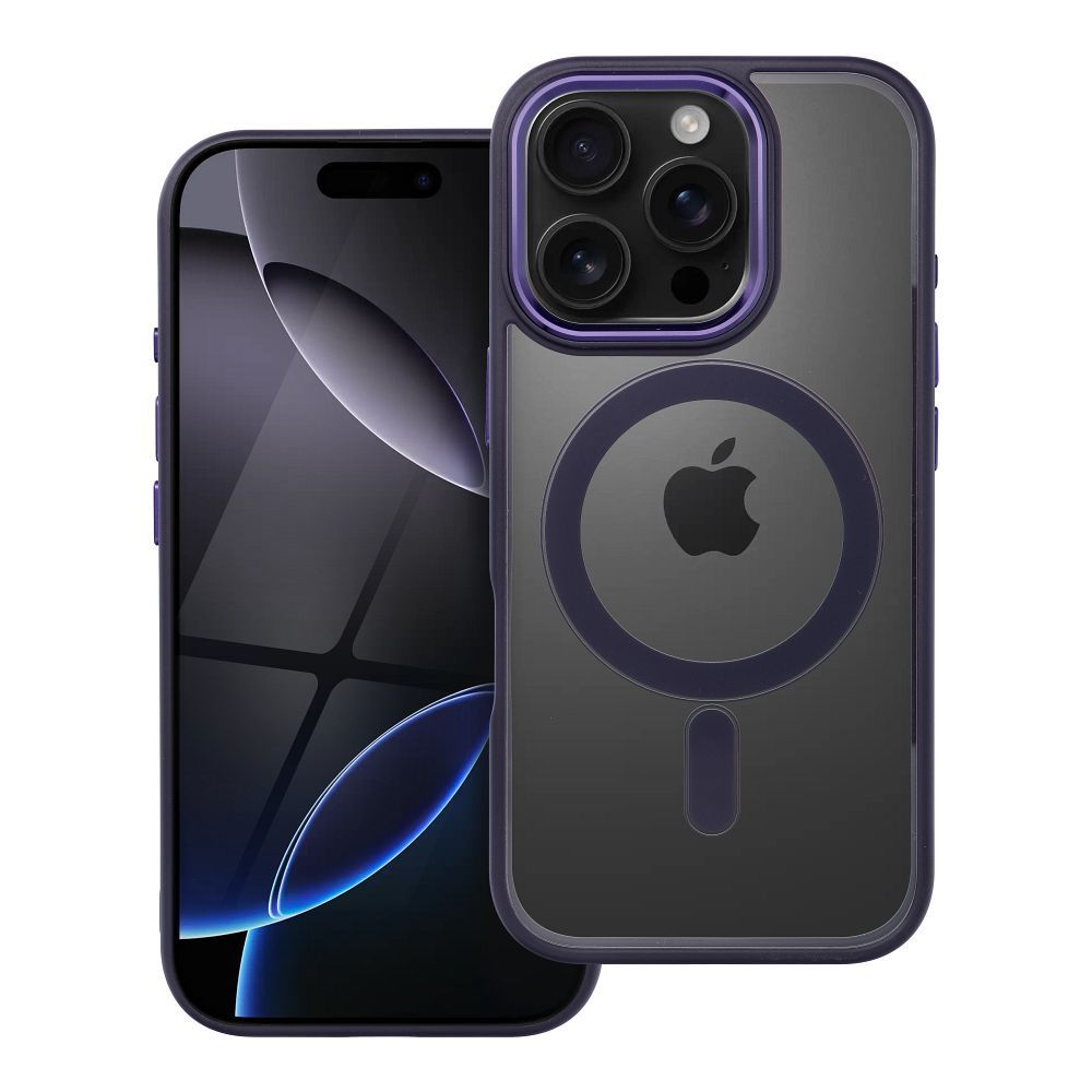 COLOR EDGE MAG COVER case compatible with MagSafe for IPHONE 16 Pro deep purple