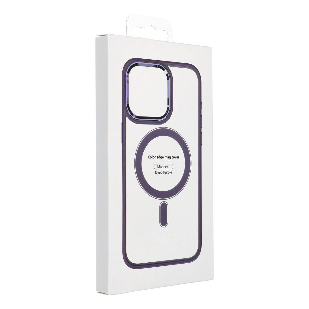 COLOR EDGE MAG COVER case compatible with MagSafe for IPHONE 13 deep purple