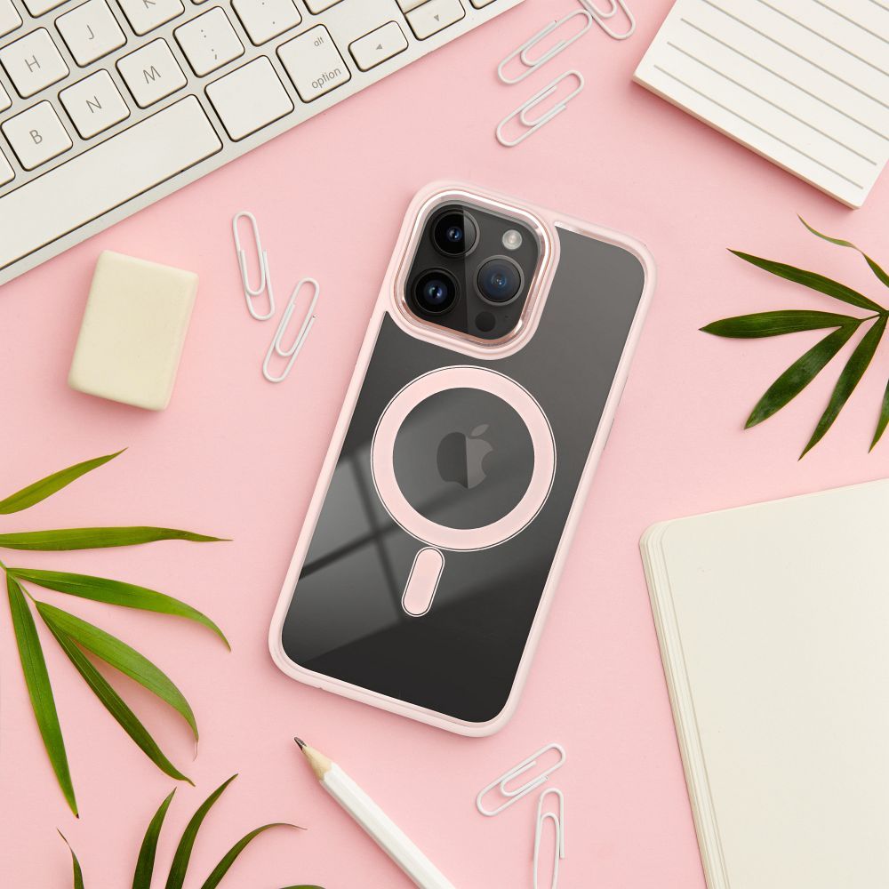 COLOR EDGE MAG COVER case compatible with MagSafe for IPHONE 14 Pro pink