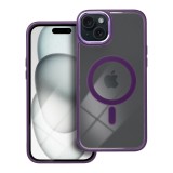 COLOR EDGE MAG COVER case compatible with MagSafe for IPHONE 15 Plus deep purple