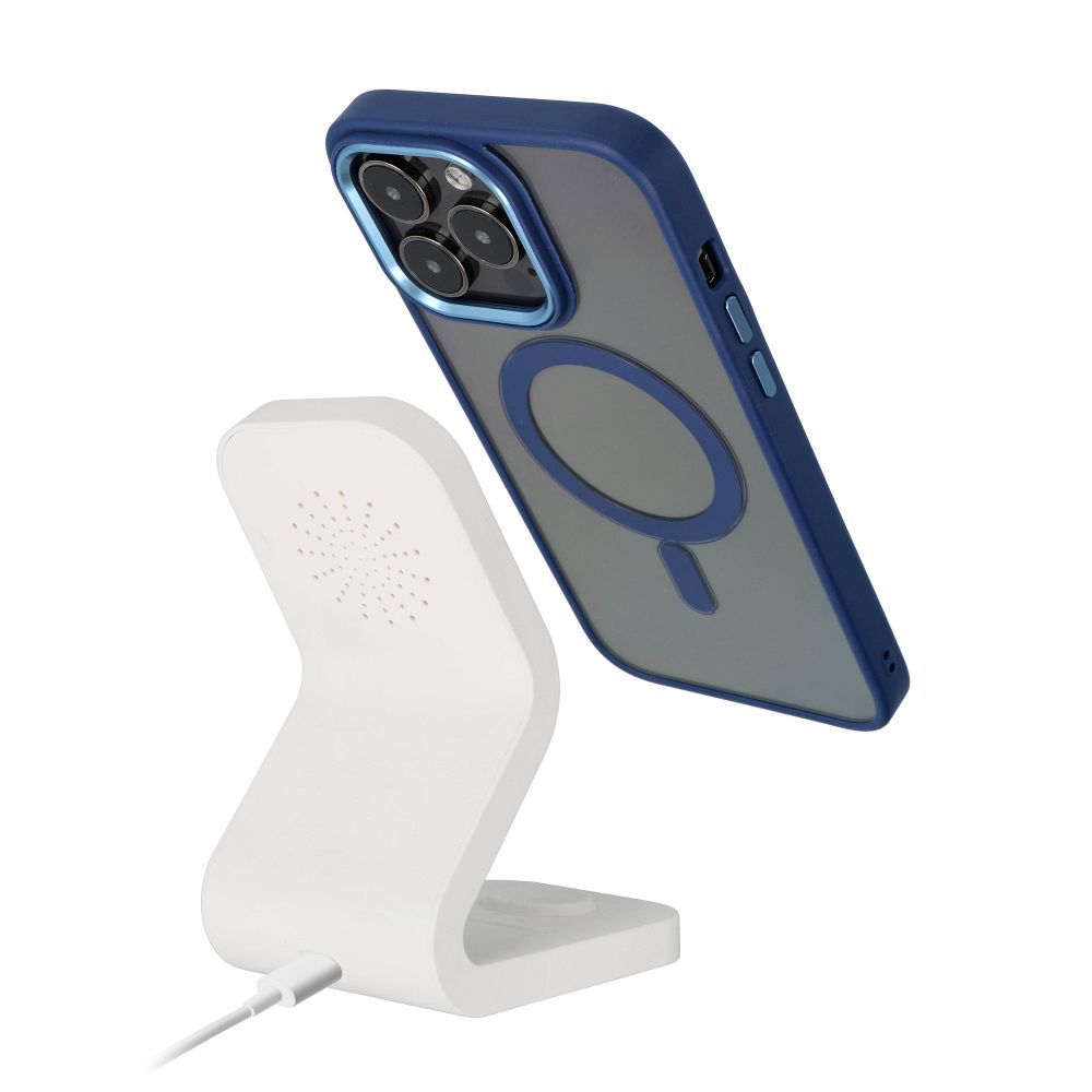 COLOR EDGE MAG COVER case compatible with MagSafe for IPHONE 13 navy blue