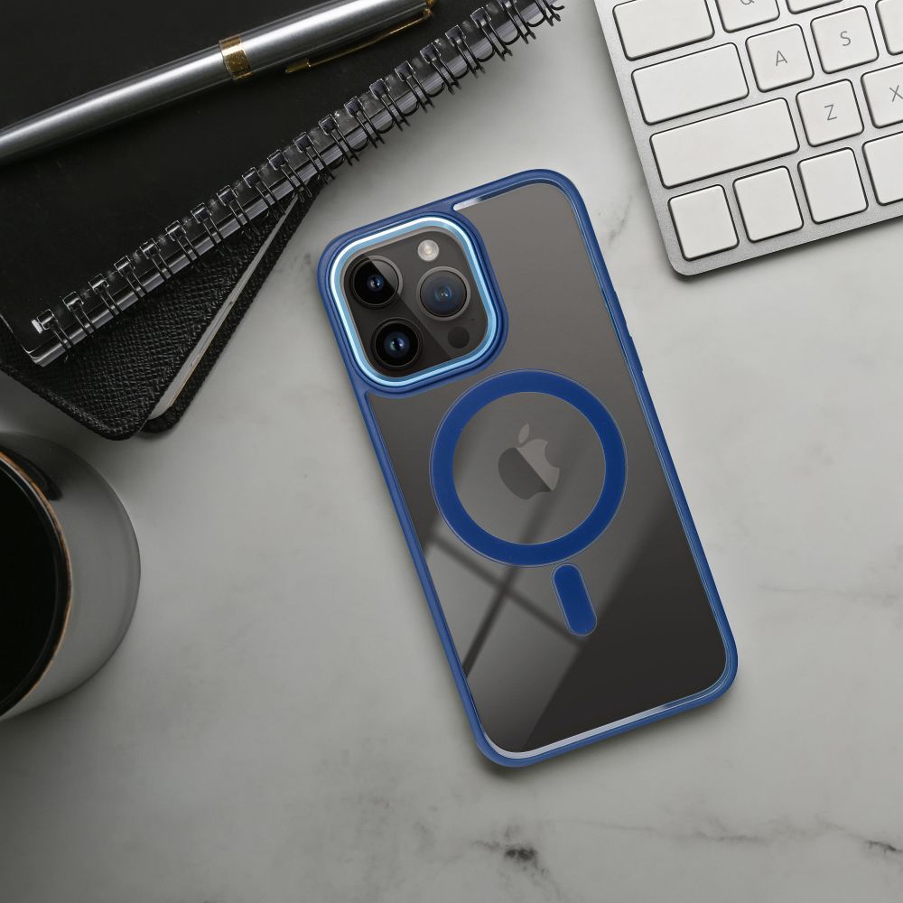 COLOR EDGE MAG COVER case compatible with MagSafe for IPHONE 13 navy blue