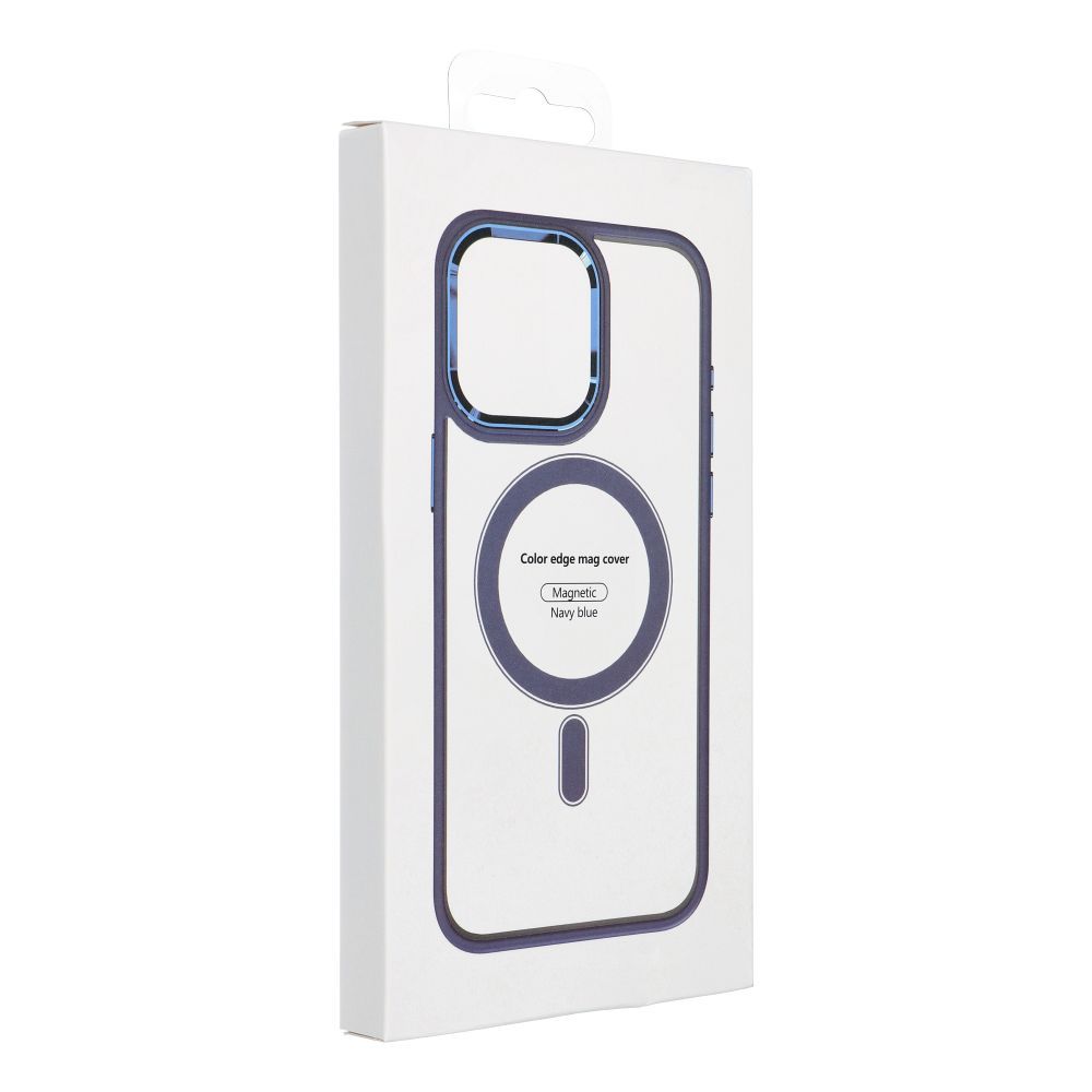 COLOR EDGE MAG COVER case compatible with MagSafe for IPHONE 13 navy blue