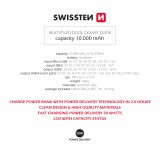 Swissten Aluminium 10000 mAh 20W šedá