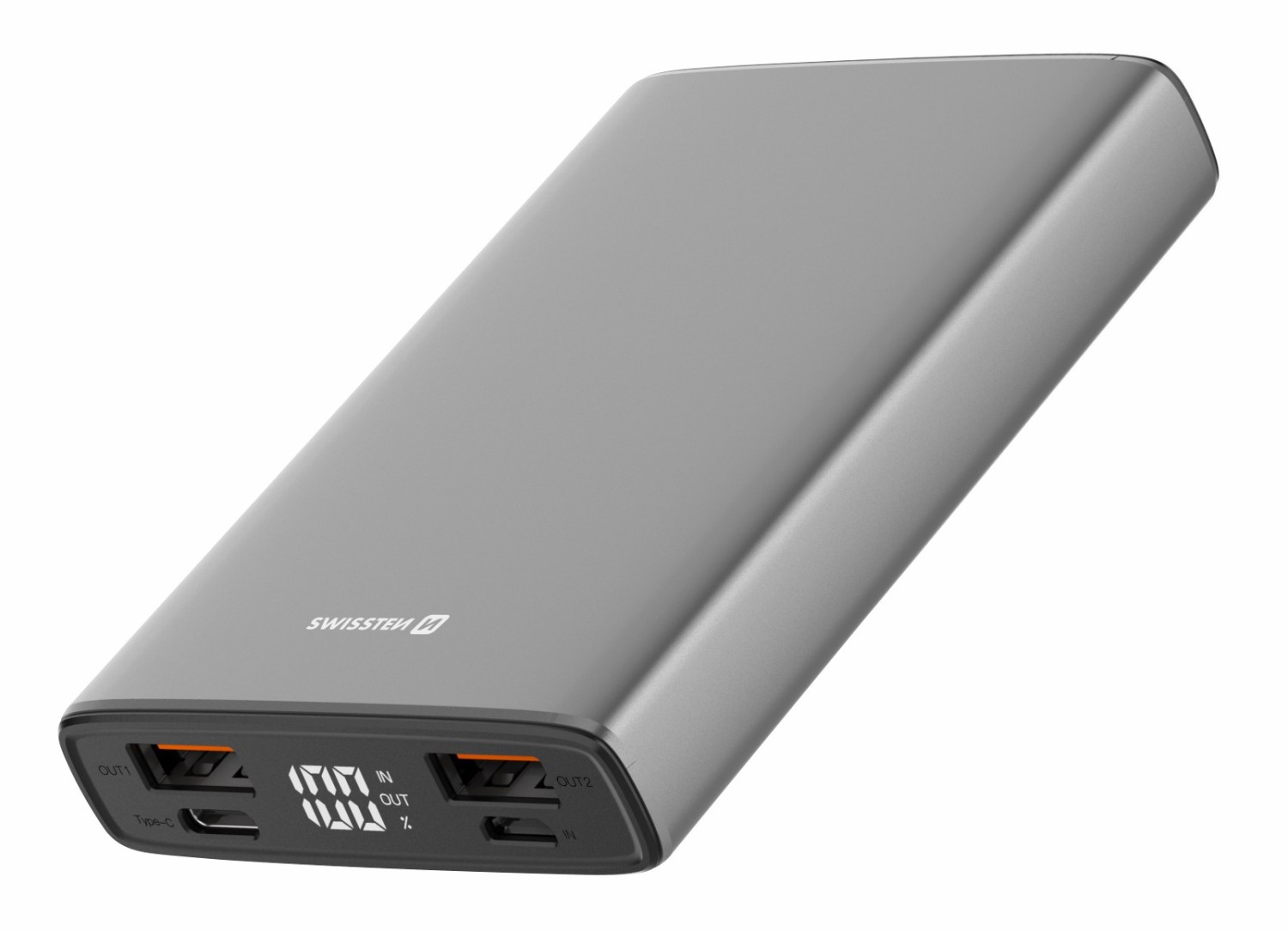 Swissten Aluminium 10000 mAh 20W šedá