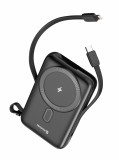 Swissten Power Bank 10000 mAh PD 22,5W s integrovanými kabely USB-C / Lightning (kompatibilní s MagSafe) 