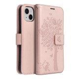 MEZZO Book case for IPHONE 13 tree rose gold