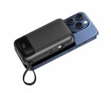 Swissten Power Bank Bank 20000 mAh 22,5W PD s integrovanýnu kabely USB-C a Lightning (kompatibilní s MagSafe)