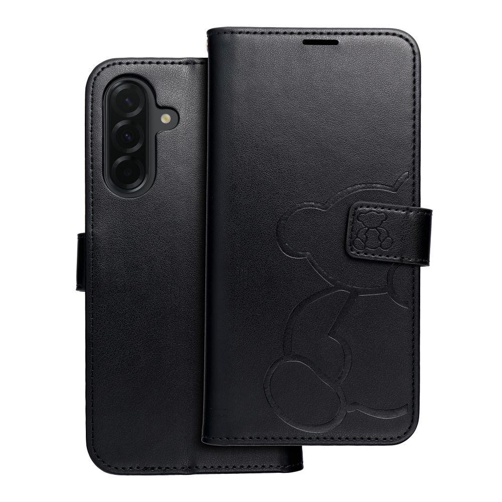 Flipové pouzdro MEZZO Book case pro Samsung Galaxy A36 5G, teddy bear black