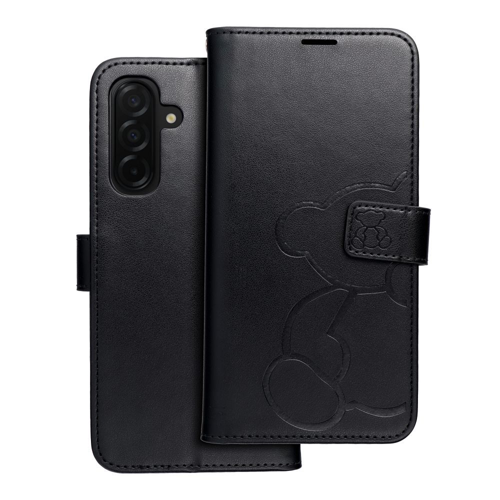Flipové pouzdro MEZZO Book case pro Samsung Galaxy A26 5G, teddy bear black