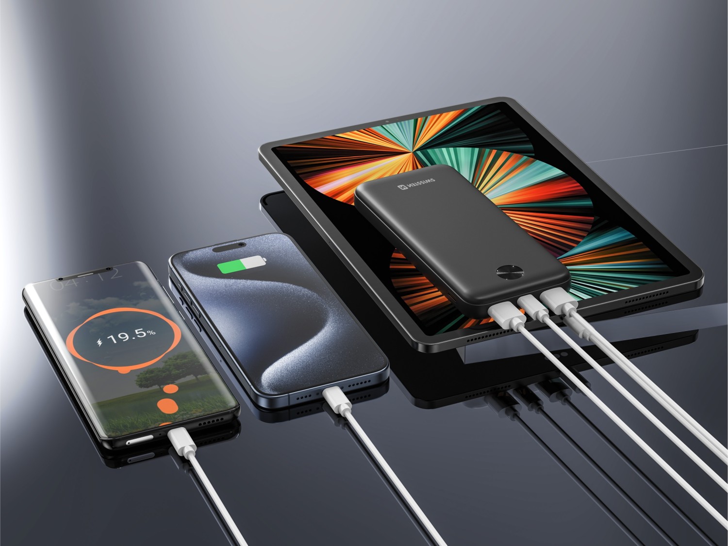 Swissten Power Bank 20.000 mAh Worx Pro černá