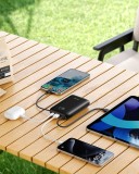 Swissten Power Bank Voltbox 35W 30.000 mAh s integrovanými kabely USB-C a Lightning černá