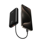 Swissten Power Bank Voltbox 35W 30.000 mAh s integrovanými kabely USB-C a Lightning černá