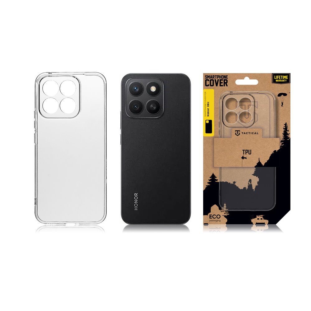 Zadní kryt Tactical TPU pro Honor X8c, transparentní