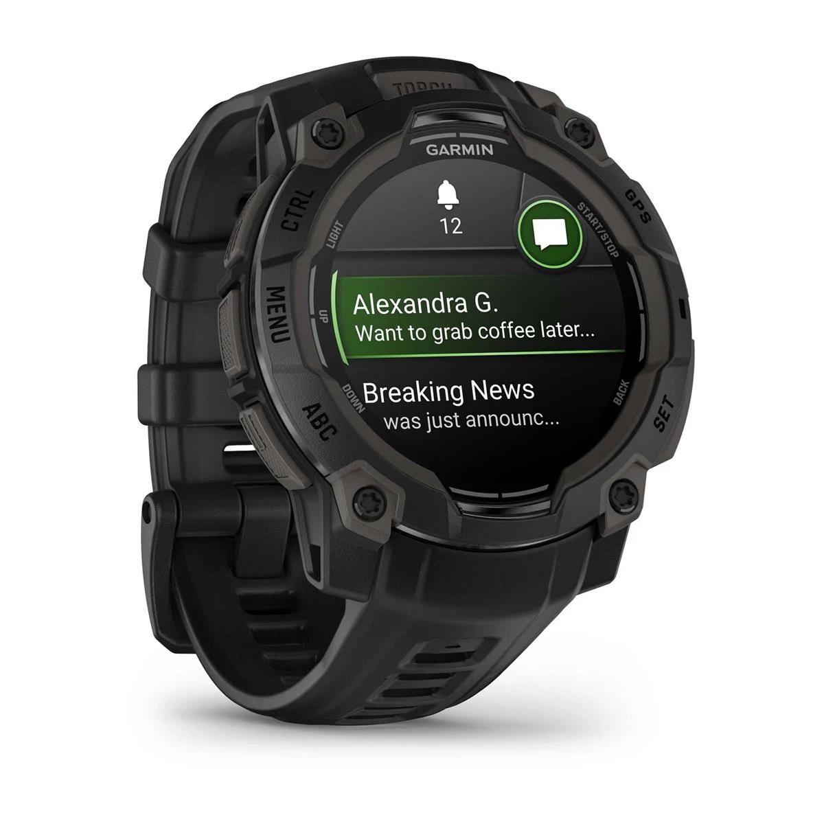 Garmin Instinct 3 45 mm, AMOLED, Černé s černým páskem