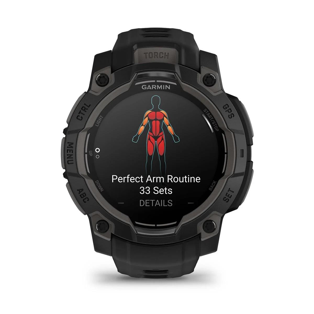 Garmin Instinct 3 45 mm, AMOLED, Černé s černým páskem