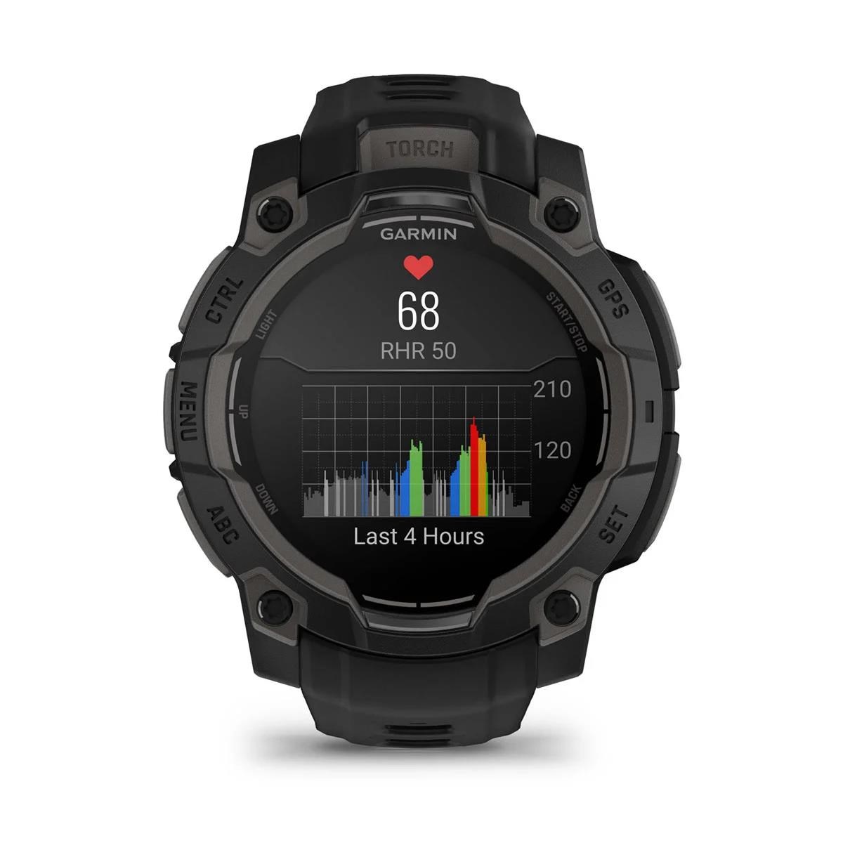 Garmin Instinct 3 45 mm, AMOLED, Černé s černým páskem