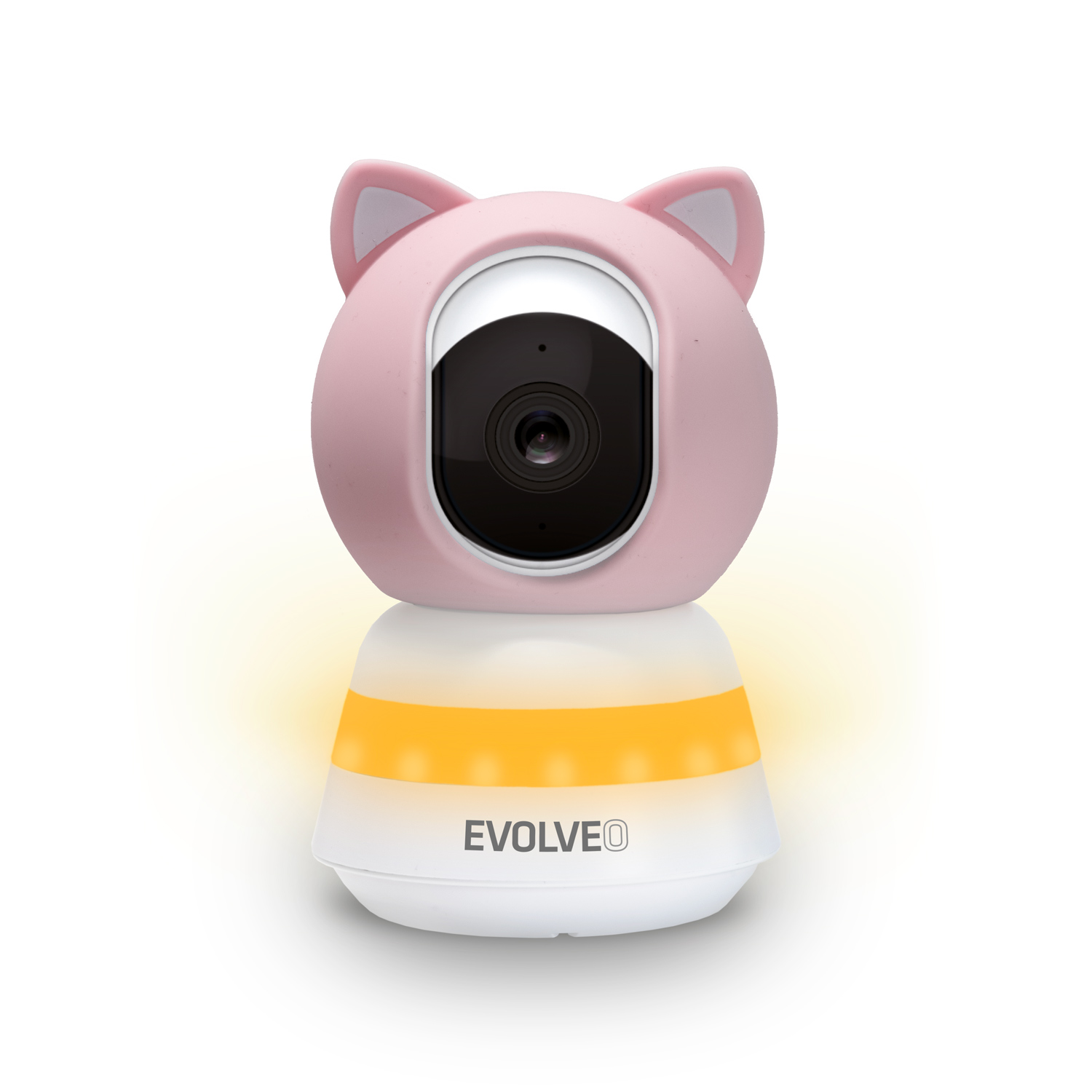 Evolveo Baby Monitor LUX- Chytrá 360° videochůvička s nočním viděním, detekcí pláče a pohybu, růžová 