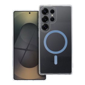 Zadní kryt Drop Glue Colorful Ring Mag Cover compatible with MagSafe pro Samsung Galaxy S25 Ultra, světle modrá