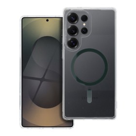 Zadní kryt Drop Glue Colorful Ring Mag Cover compatible with MagSafe pro Samsung Galaxy S25 Ultra, tmavě zelená