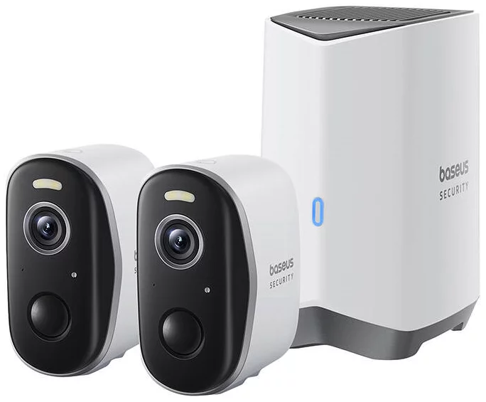 Baseus Security N1 Plus 2K Venkovní kamera (sada 2ks+centrální stanice) bílá
