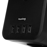 Huslog EMX-190224 Nabíjecí stanice, 12W 3xzásuvka, 4xUSB černá