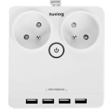 Huslog EMX-190124 Nabíjecí stanice 12W 2xzásuvka, 4xUSB bílá