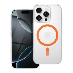 Zadní kryt Drop Glue Colorful Ring Mag Cover compatible with MagSafe pro Apple iPhone 16 Pro, oranžová