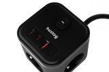 Nabíjecí stanice Huslog 20W 3xzásuvka, 2xUSB-C, 1xUSB černá