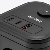 Huslog HUS1002 Nabíjecí stanice 20W 3xzásuvka, 2xUSB-C, 1xUSB černá