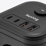 Huslog HUS1003 Nabíjecí stanice 15W 3xzásuvka, 2xUSB-C, 2xUSB černá