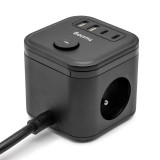 Huslog HUS1003 Nabíjecí stanice 15W 3xzásuvka, 2xUSB-C, 2xUSB černá
