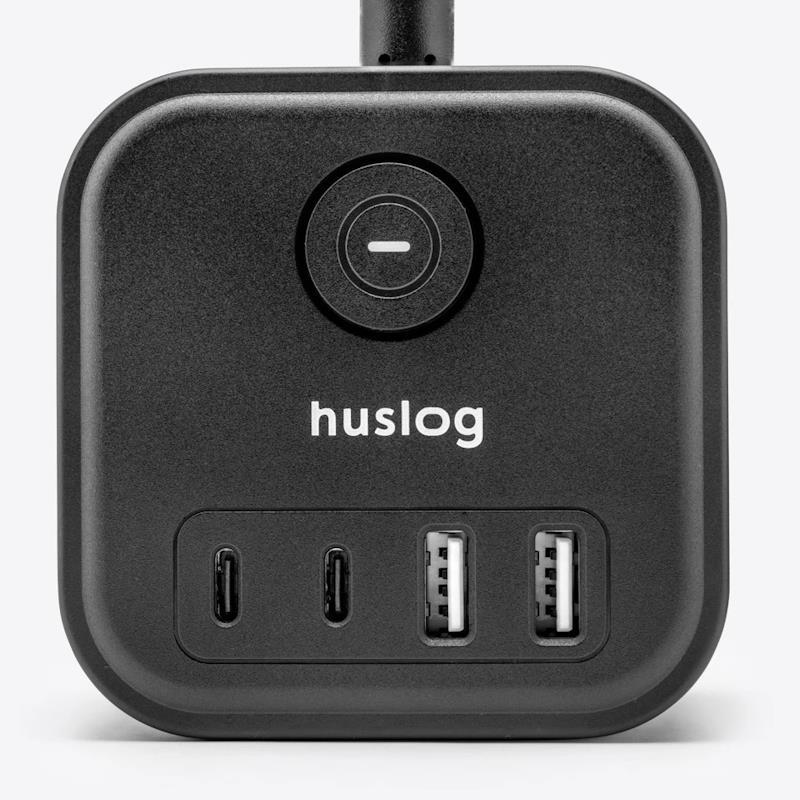 Huslog HUS1003 Nabíjecí stanice 15W 3xzásuvka, 2xUSB-C, 2xUSB černá