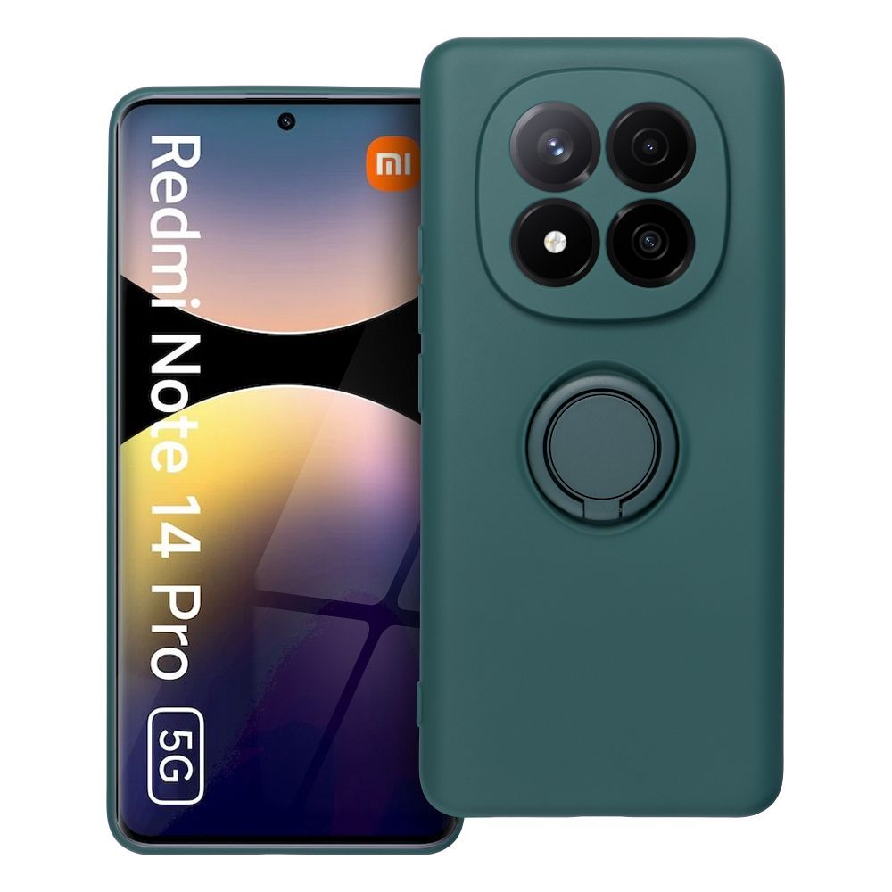 SILICONE RING case for XIAOMI Redmi Note 14 Pro 5G green