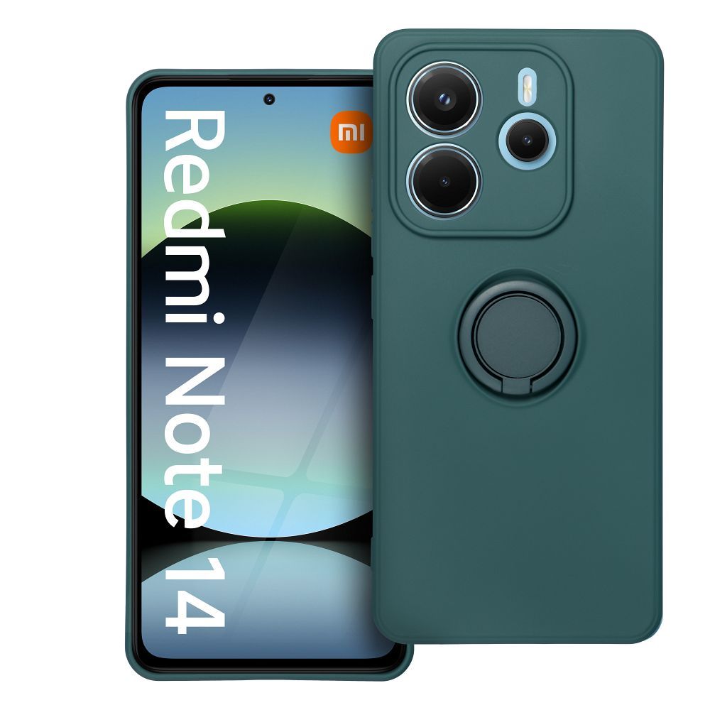 SILICONE RING case for XIAOMI Redmi Note 14 5G green