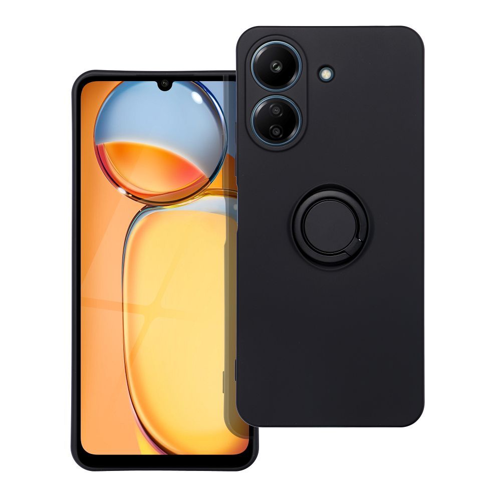SILICONE RING case for XIAOMI Redmi 13C / POCO C65 black