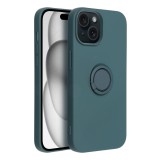 SILICONE RING case for IPHONE 15 green
