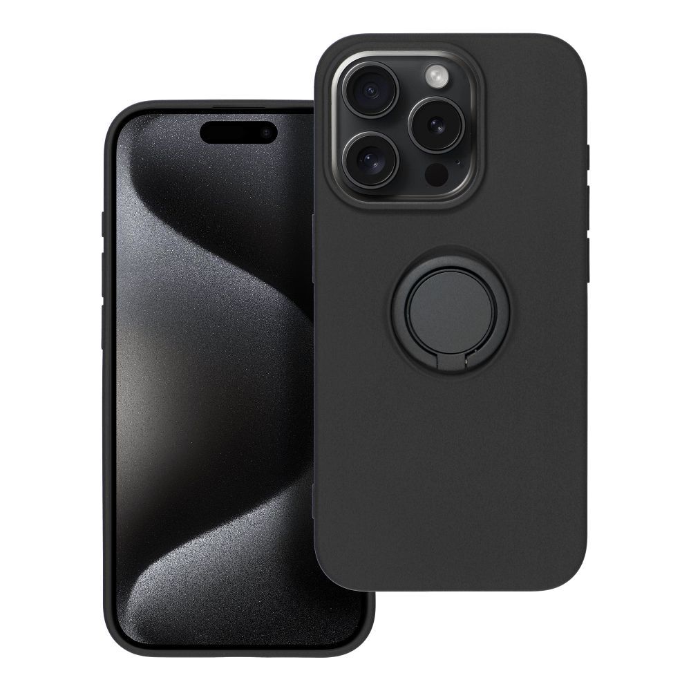 SILICONE RING case for IPHONE 15 Pro black