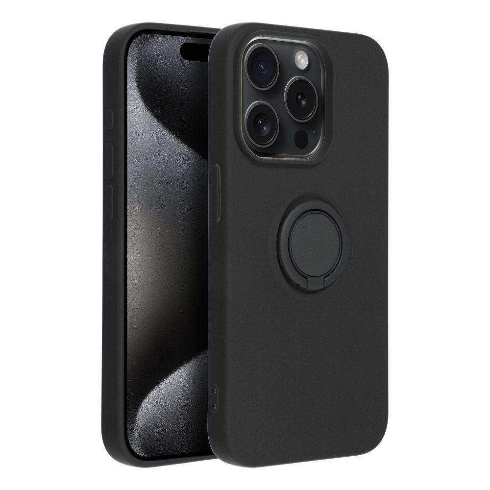 SILICONE RING case for IPHONE 15 Pro black