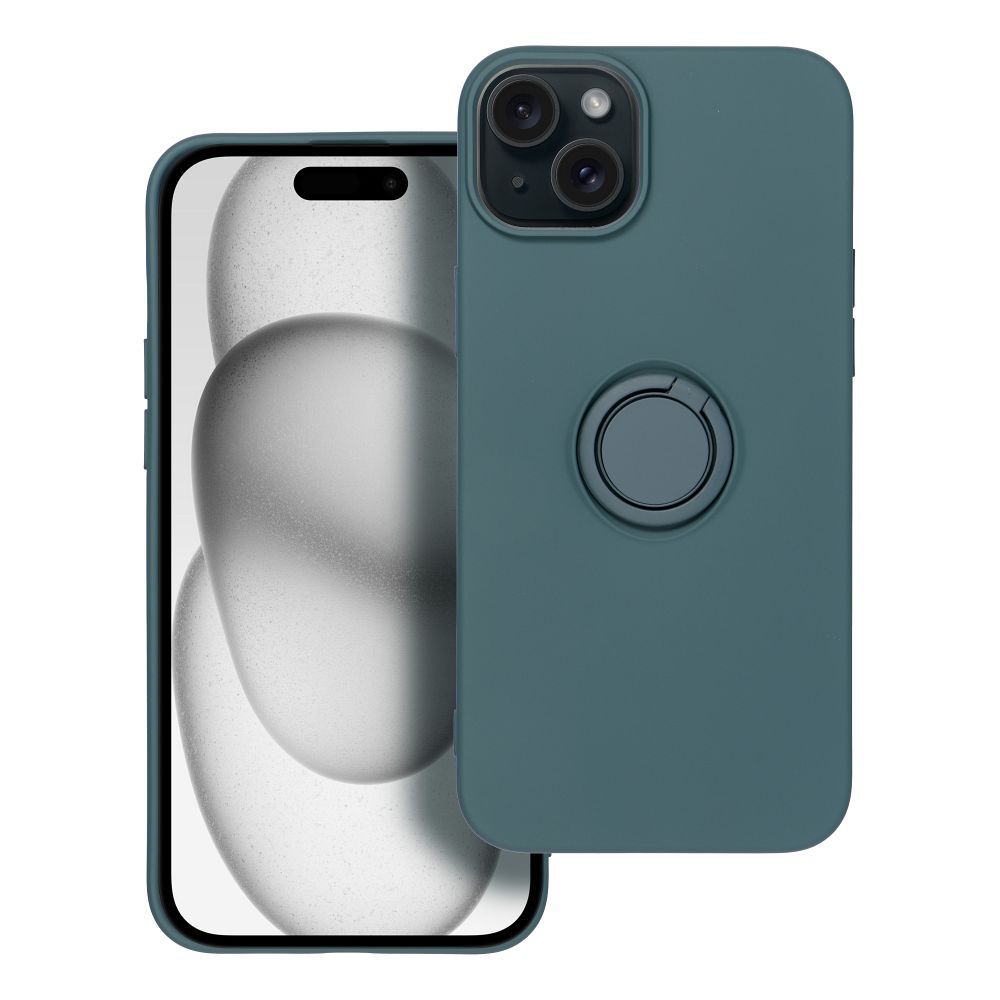 SILICONE RING case for IPHONE 15 Plus green