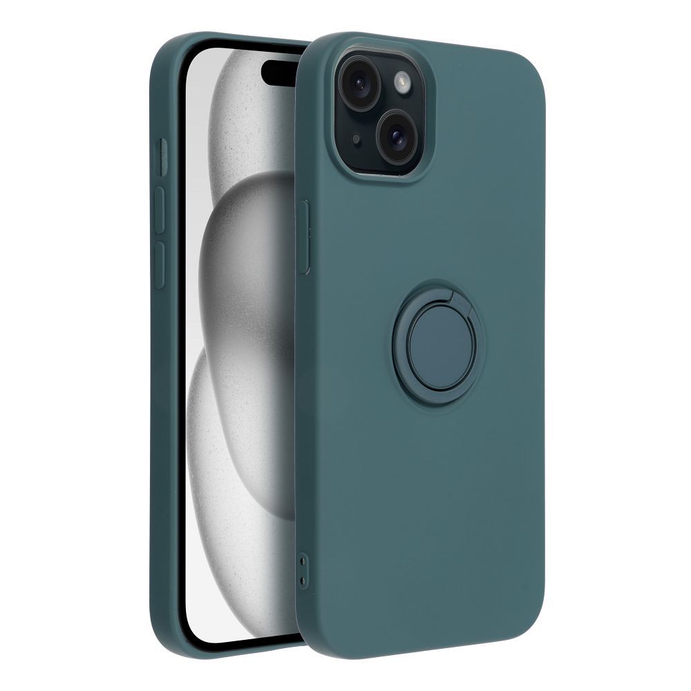 SILICONE RING case for IPHONE 15 Plus green
