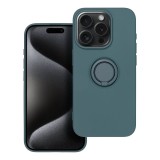 SILICONE RING case for IPHONE 15 Pro green