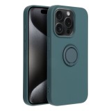 SILICONE RING case for IPHONE 15 Pro green