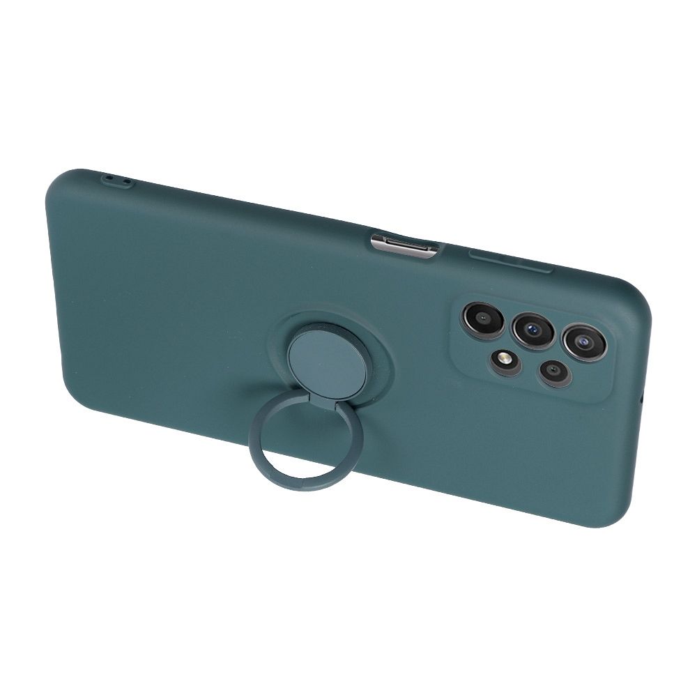 SILICONE RING case for SAMSUNG A35 5G green