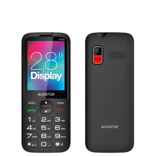 Aligator A930 GPS 4G Senior černá