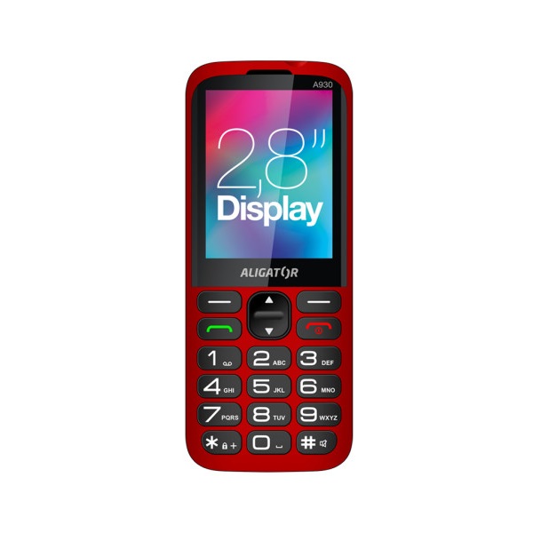 Aligator A930 GPS 4G Senior červená