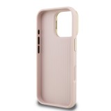 Guess PU Grained 4G Logo Stand Camera Frame Zadní Kryt pro iPhone 16 Pro Max Pink